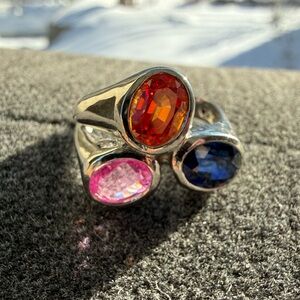 3/$100 Multicolor Orange Pink Blue Sapphire Ring